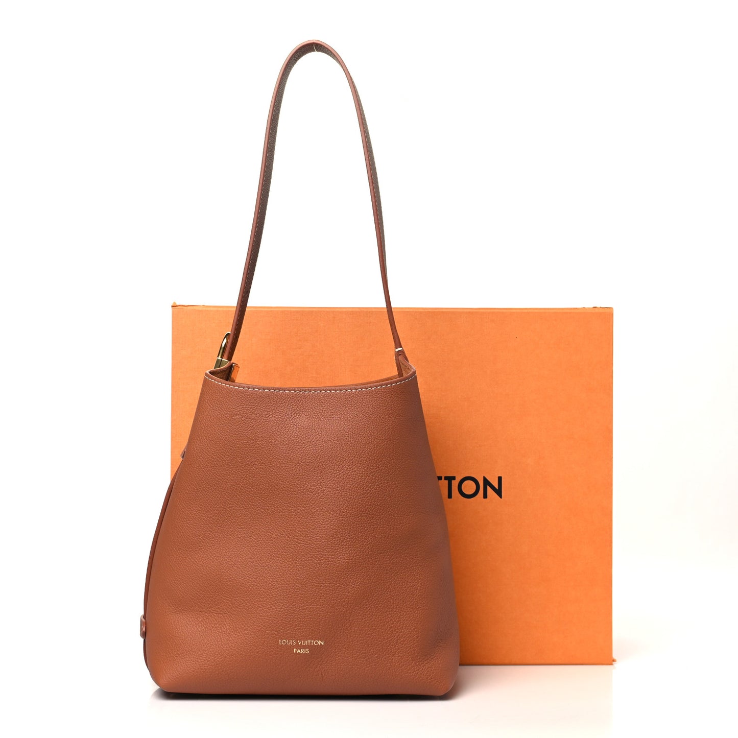 Grained Calfskin Low Key Hobo PM Cognac