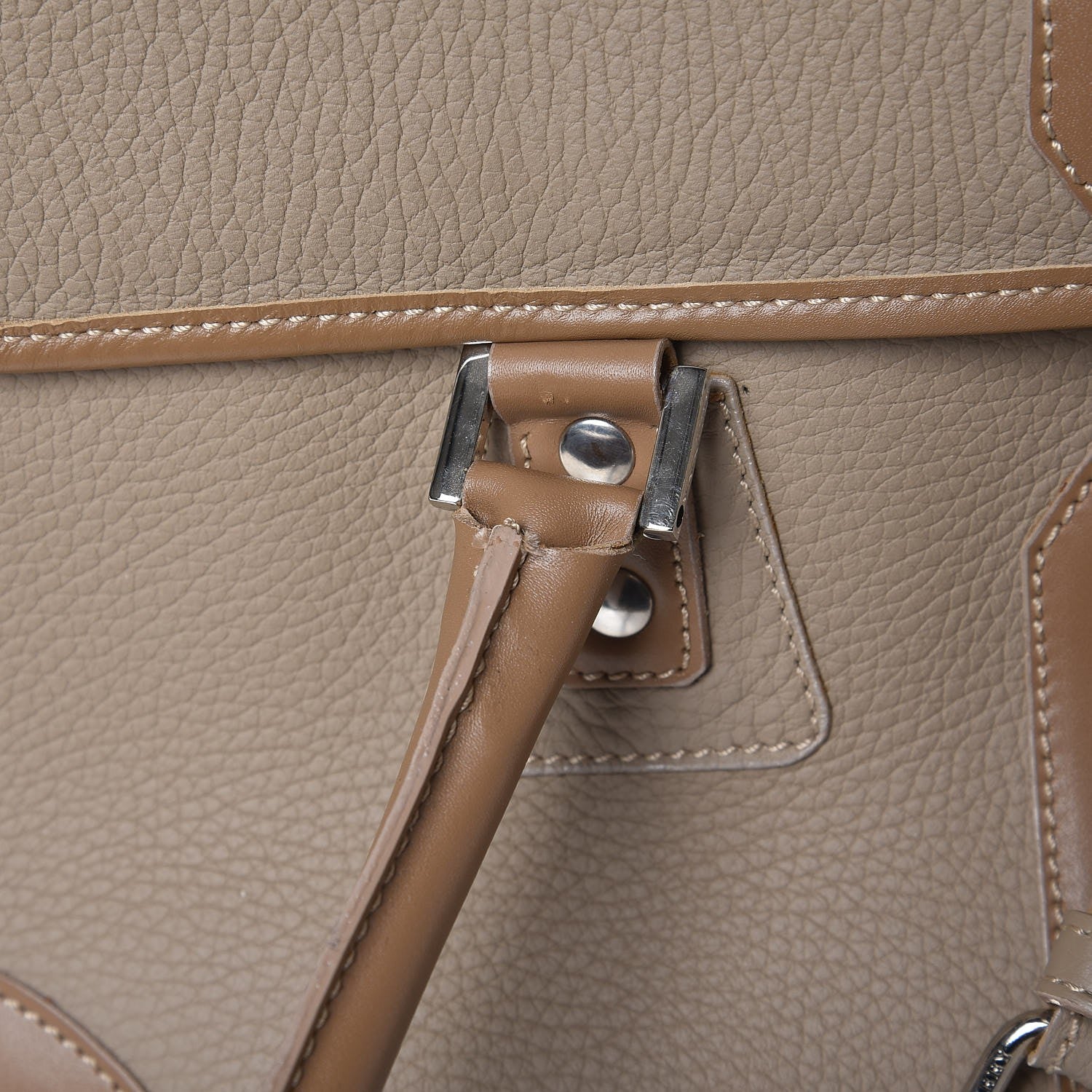 Burberry Grained Calfskin Satchel Brown 8 of 10