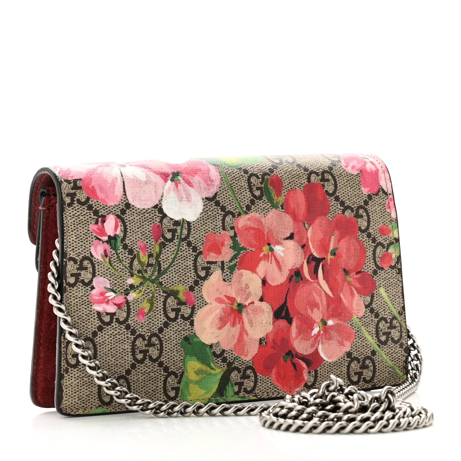 Gucci GG Supreme Monogram Blooms Super Mini Dionysus Shoulder Bag Beige Multicolor Dry Rose 3 of 9