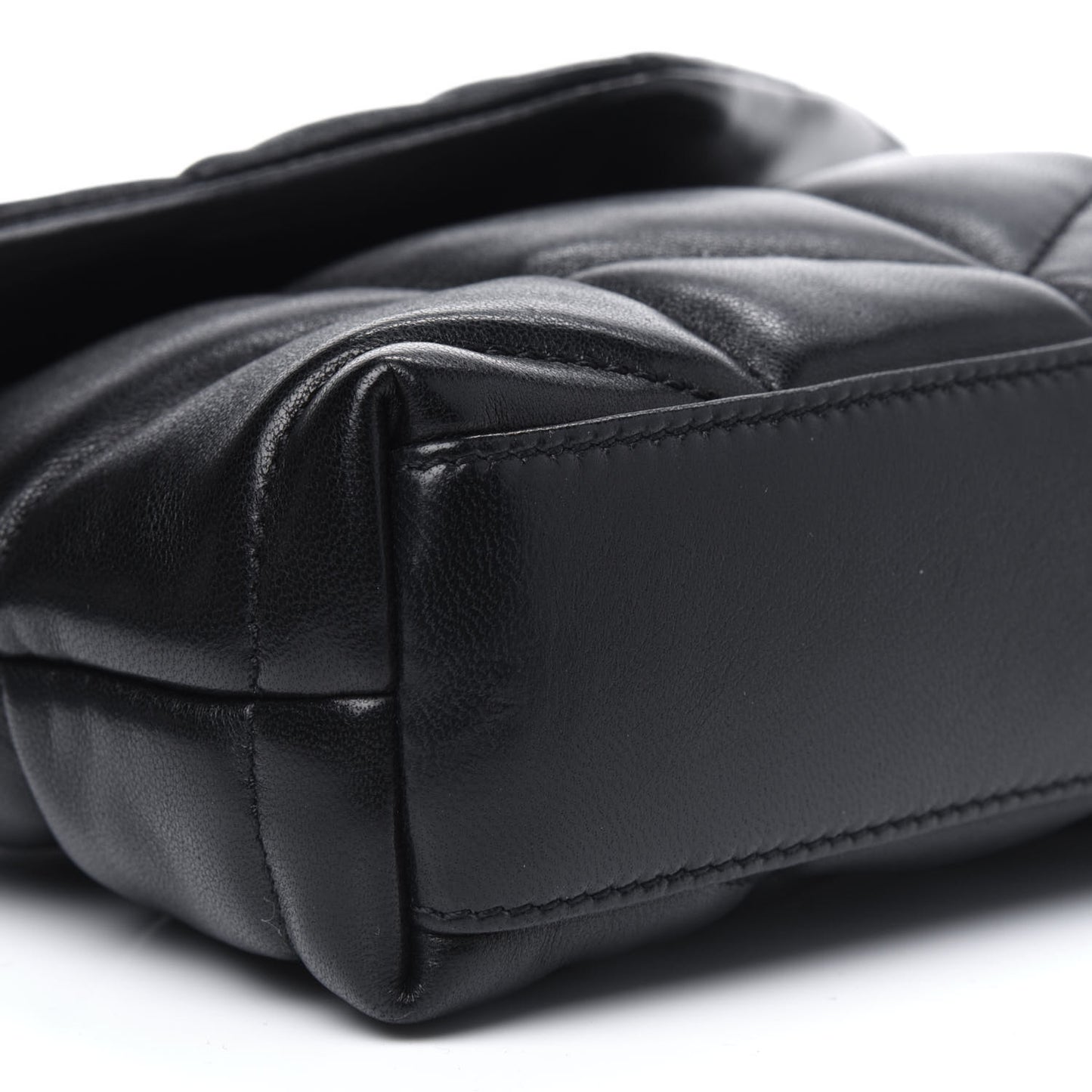 Lambskin Monogram Loulou Puffer Pouch Clutch Black