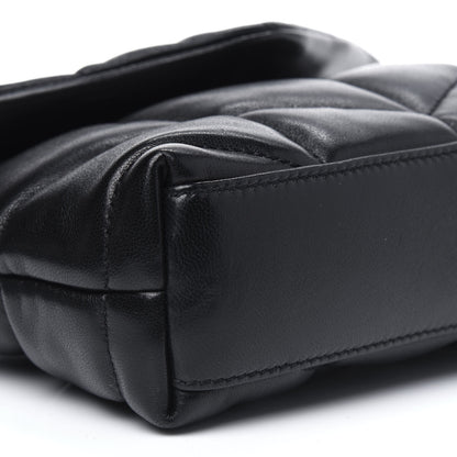 Saint Laurent Lambskin Monogram Loulou Puffer Pouch Clutch Black 8 of 11