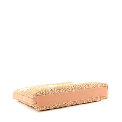 Burberry Raffia TB Duncan Pouch Natural Beige 4 of 9