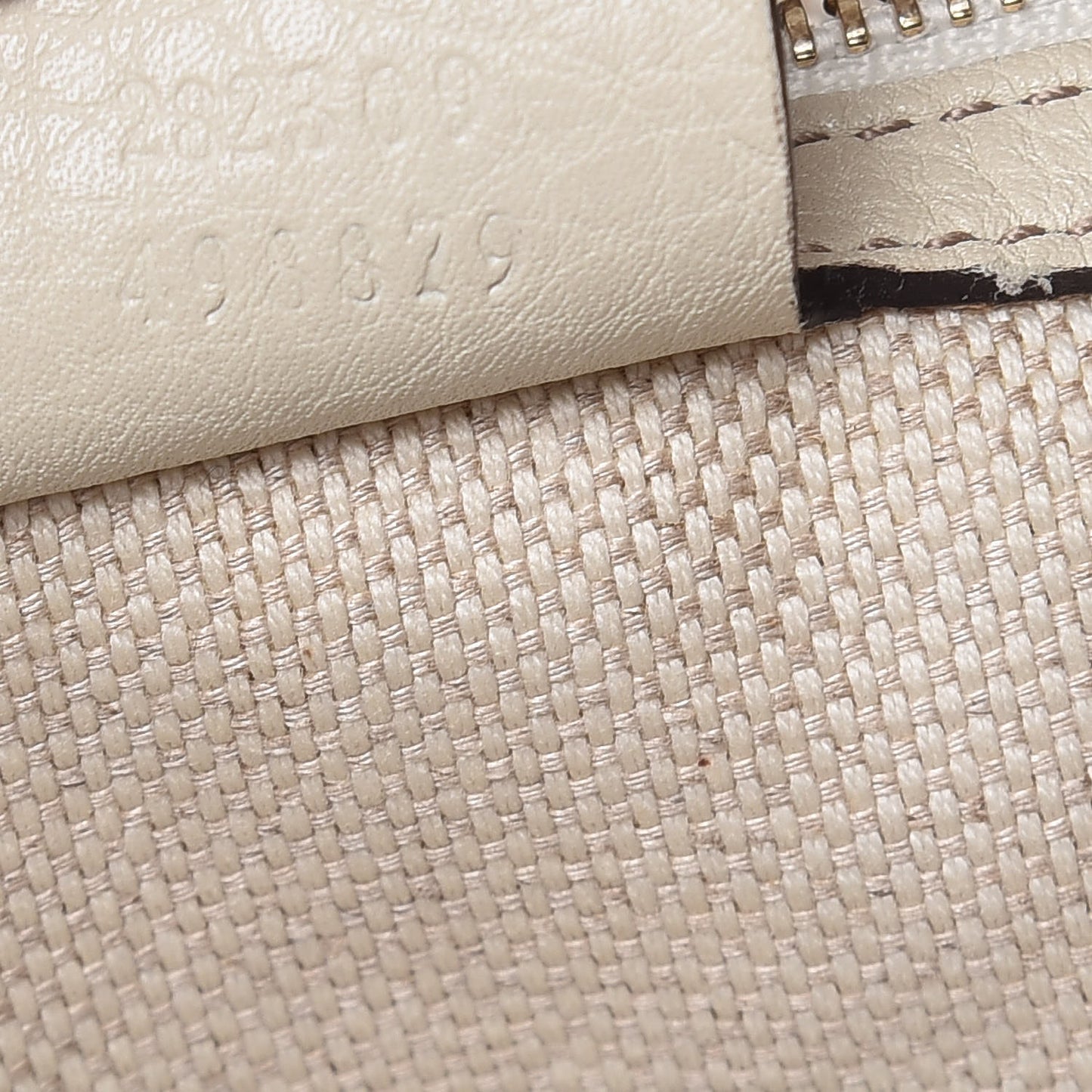 Pebbled Calfskin Medium Soho Shoulder Bag Off White