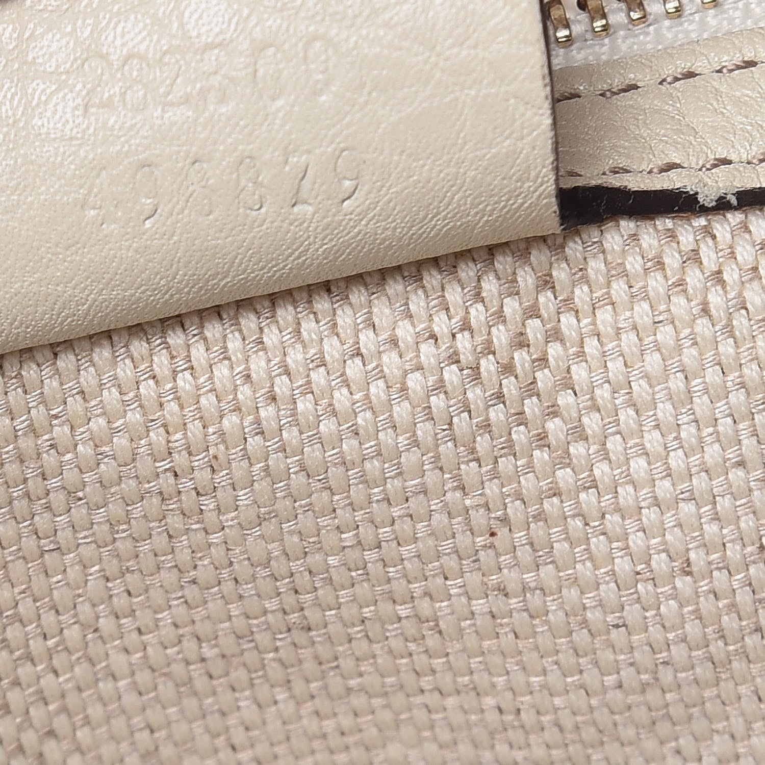 Gucci Pebbled Calfskin Medium Soho Shoulder Bag Off White 7 of 18