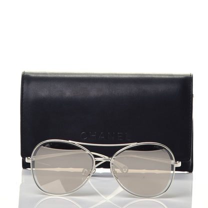Chanel Metal Pilot Sunglasses 4260 Black 10 of 10