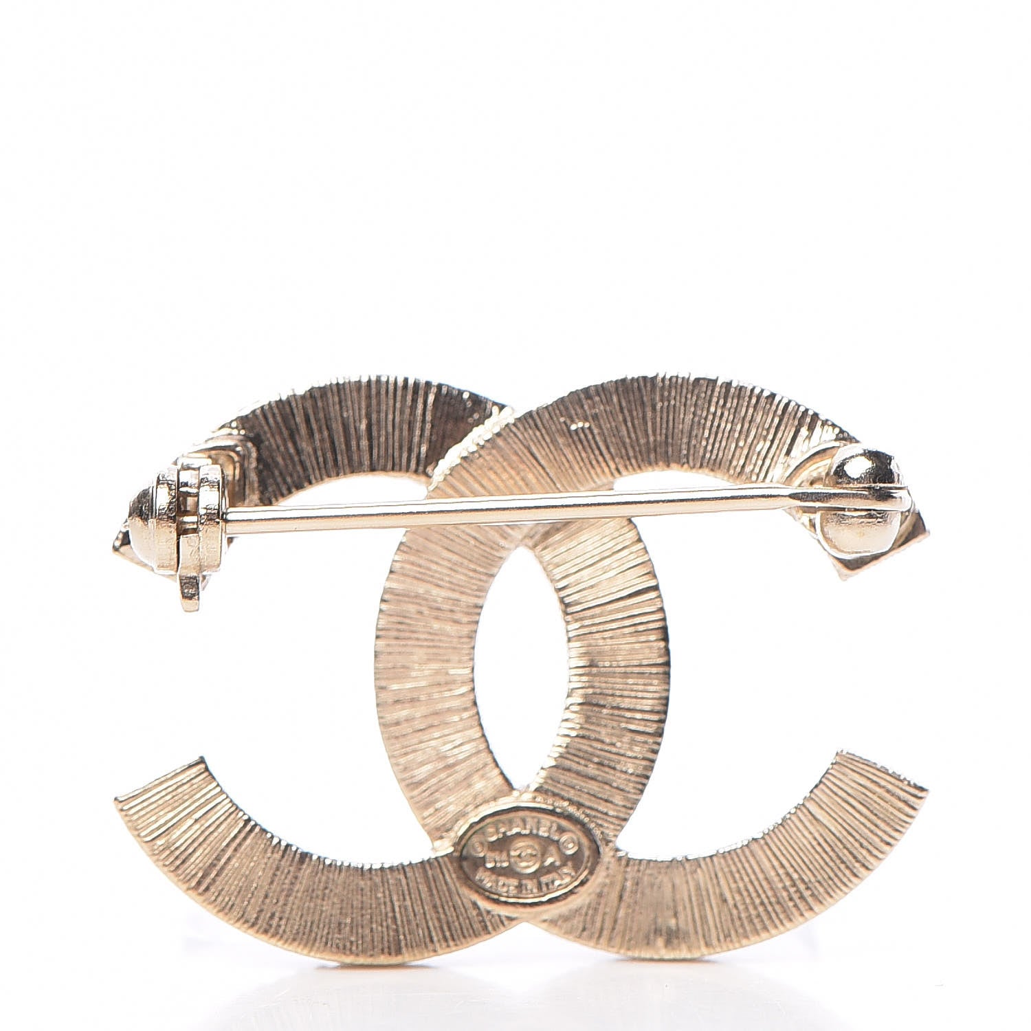 Chanel Bead CC Brooch Black Light Gold 3 of 4