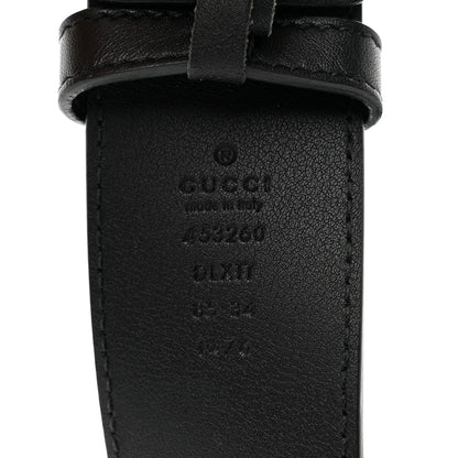 Gucci Moon Calfskin Pearl Double G 40mm Belt 85 34 Black Cream 3 of 5