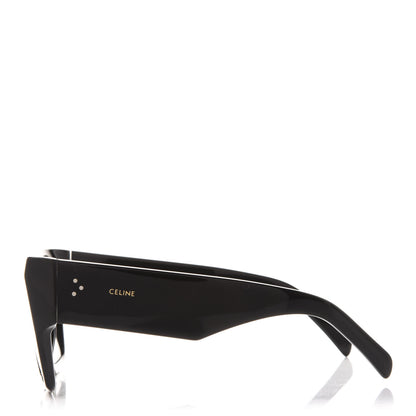 Celine Acetate Rectangular Sunglasses CL400921 Black 3 of 8