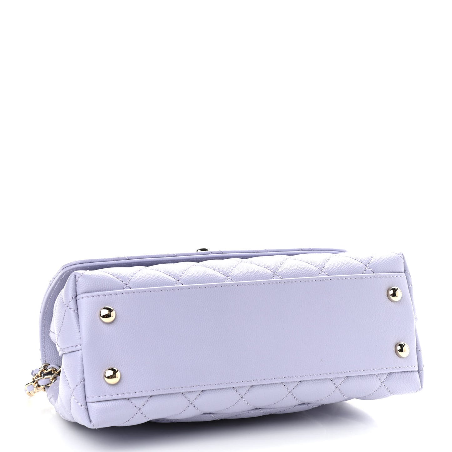 Caviar Quilted Mini Coco Handle Flap Light Purple