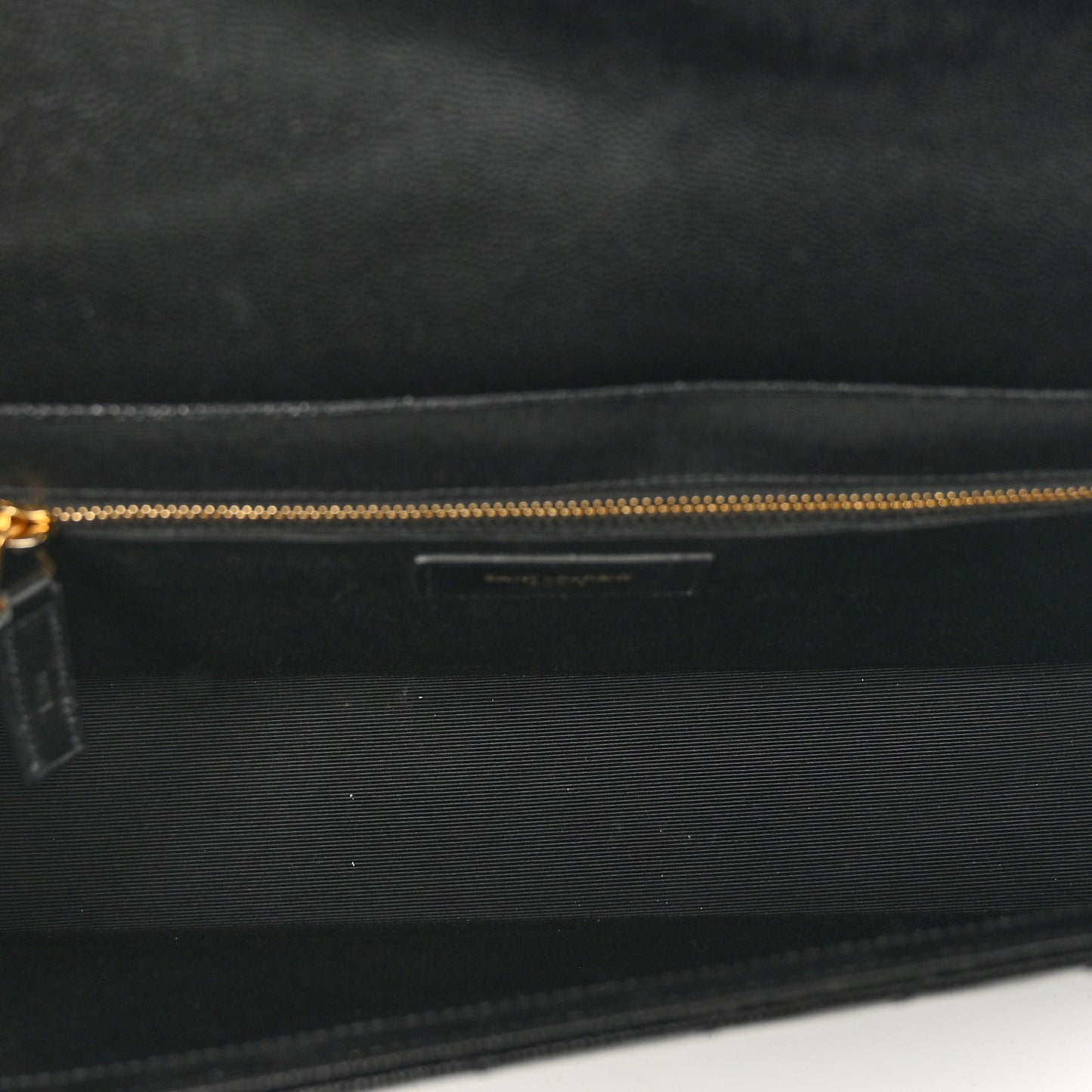 Grain De Poudre Matelasse Chevron Large Monogram Satchel Black