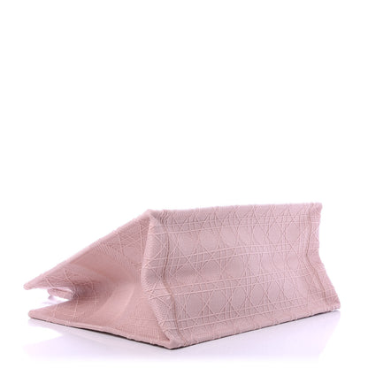 Christian Dior Canvas Embroidered Cannage Medium Book Tote Bois De Rose 4 of 10