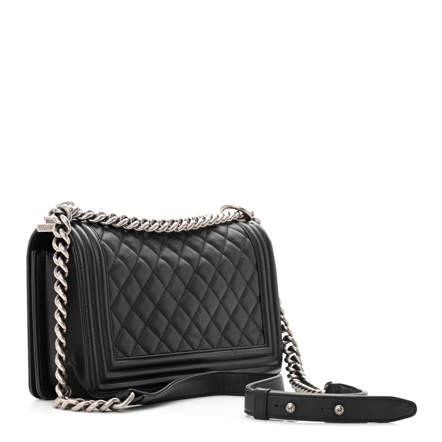 Chanel Calfskin Quilted Medium Boy Flap Black 3 of 14