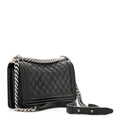 Chanel Calfskin Quilted Medium Boy Flap Black 3 of 14