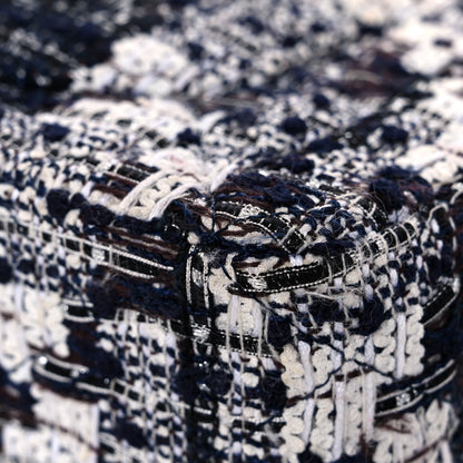 Chanel Tweed Quilted Flap Navy White 25 of 27