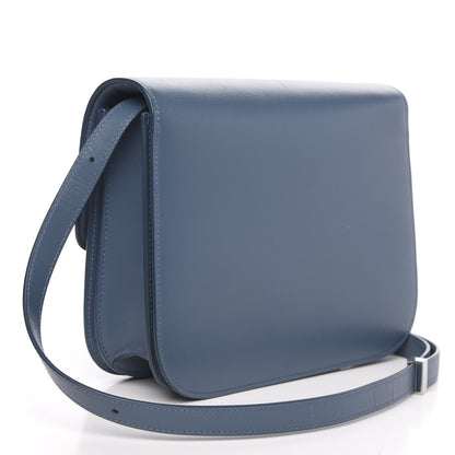 Celine Box Calfskin Medium Classic Box Flap Bag Blue Slate 3 of 11