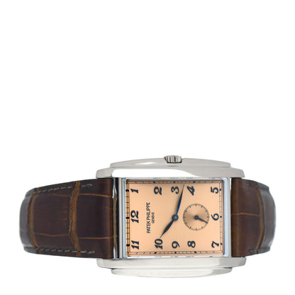 Patek Philippe 18K White Gold Alligator 33mm Gondolo Manual Winding Watch Champagne 5124G-001 2 of 5