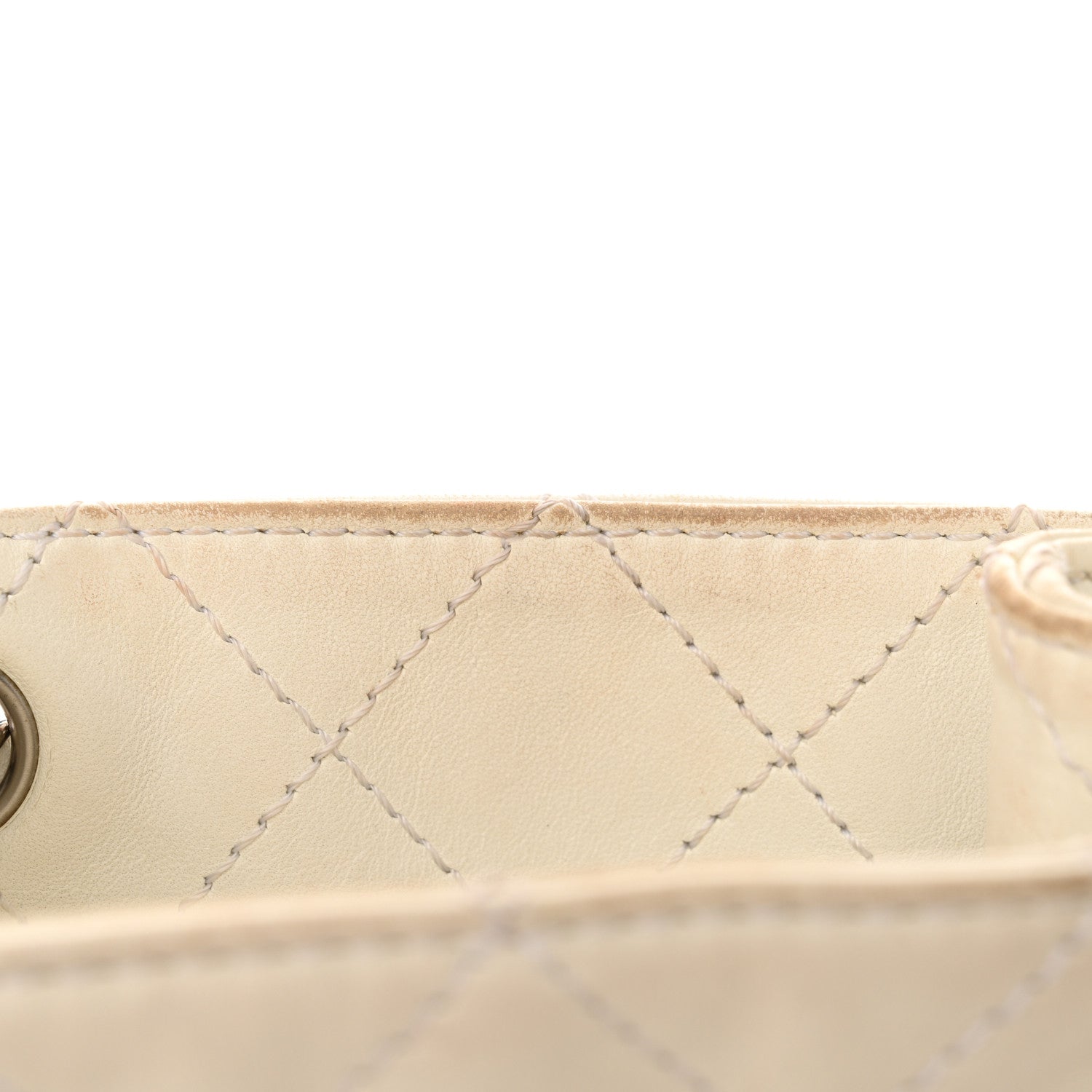 Chanel Lambskin Quilted Bi-Color Drawstring Shoulder Bag Black White 13 of 19
