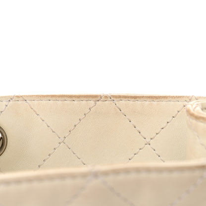 Chanel Lambskin Quilted Bi-Color Drawstring Shoulder Bag Black White 13 of 19
