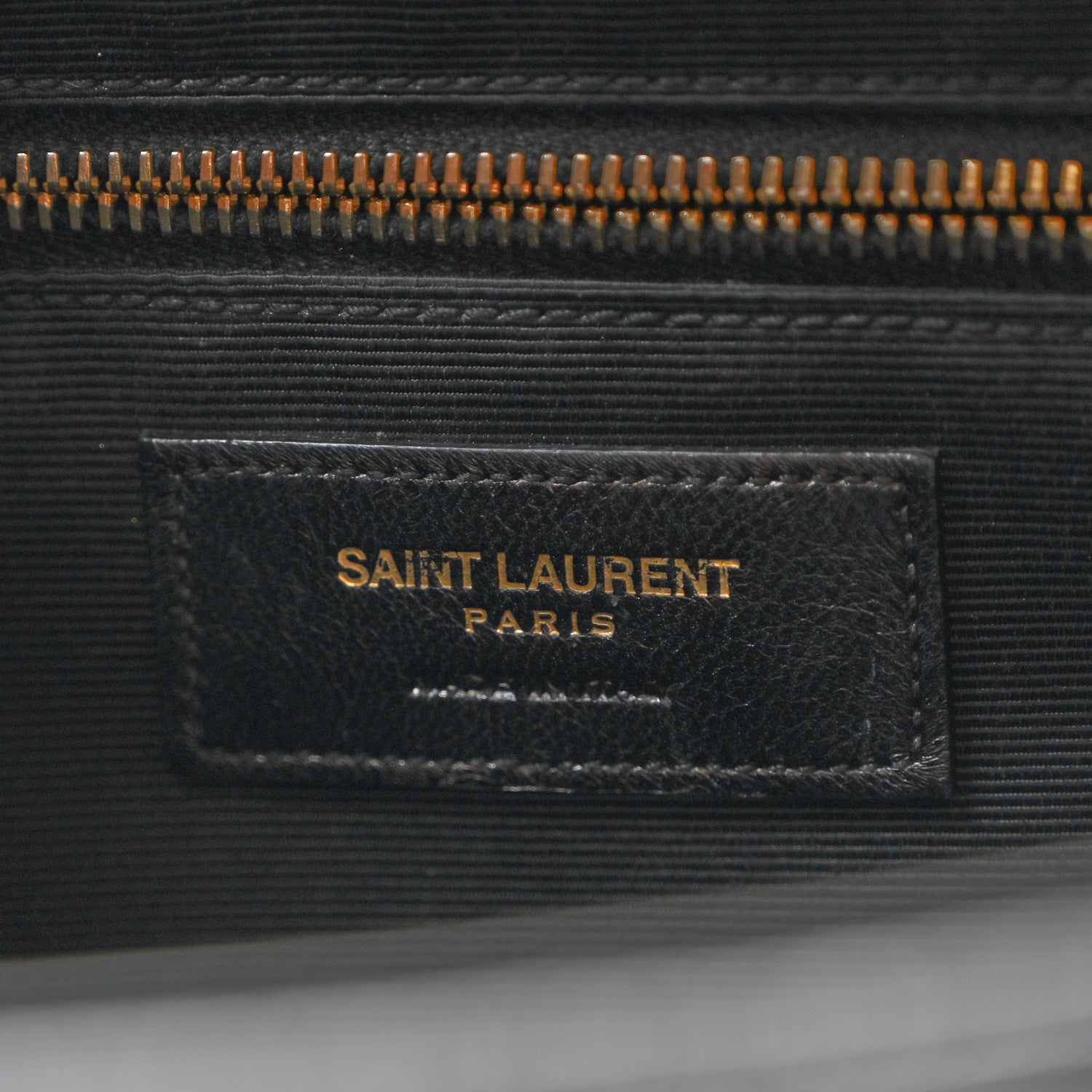 Saint Laurent Grain De Poudre Matelasse Chevron Large Monogram Satchel Black 6 of 9