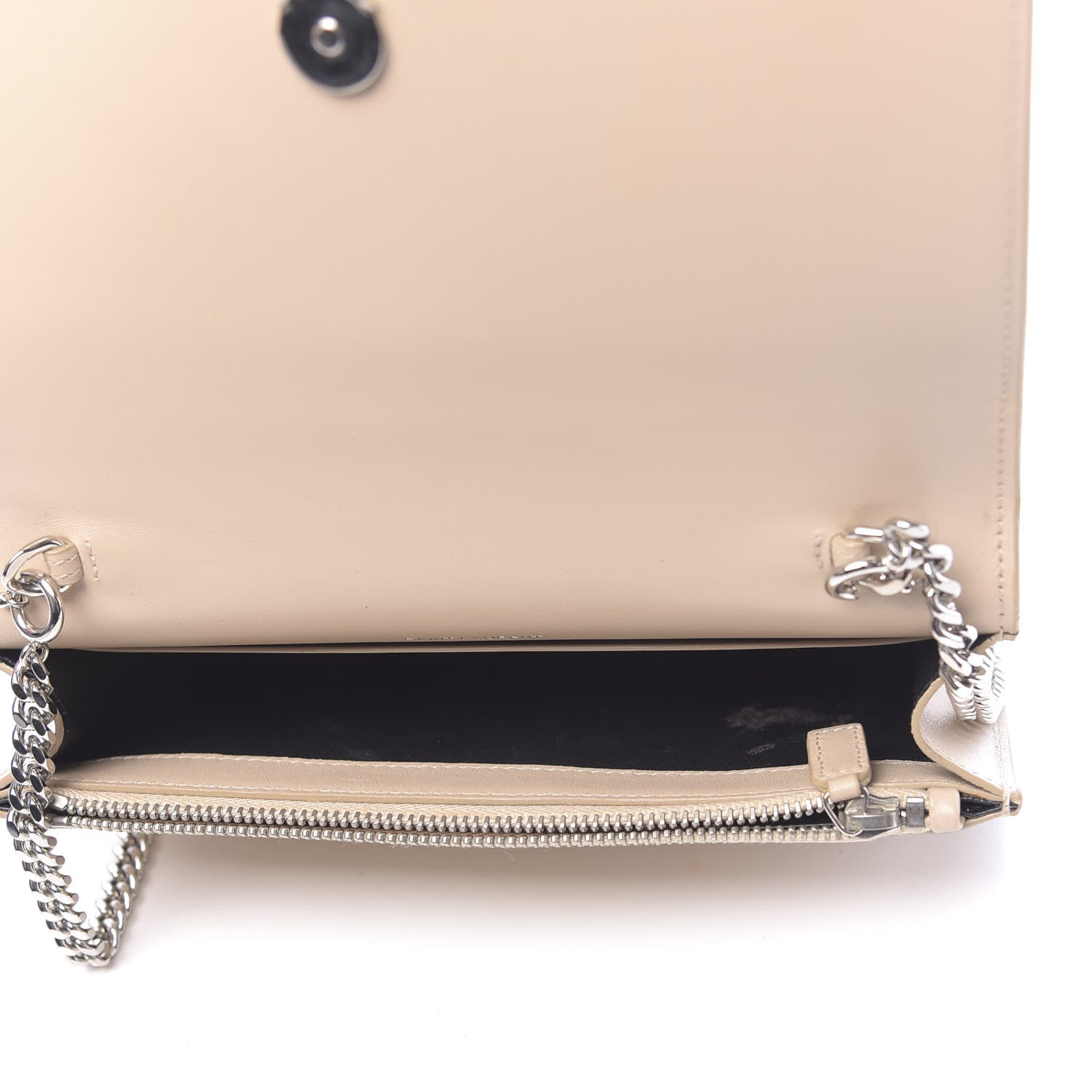 Saint Laurent Smooth Calfskin Classic Monogram Kate Tassel Chain Wallet Nude Powder 5 of 13