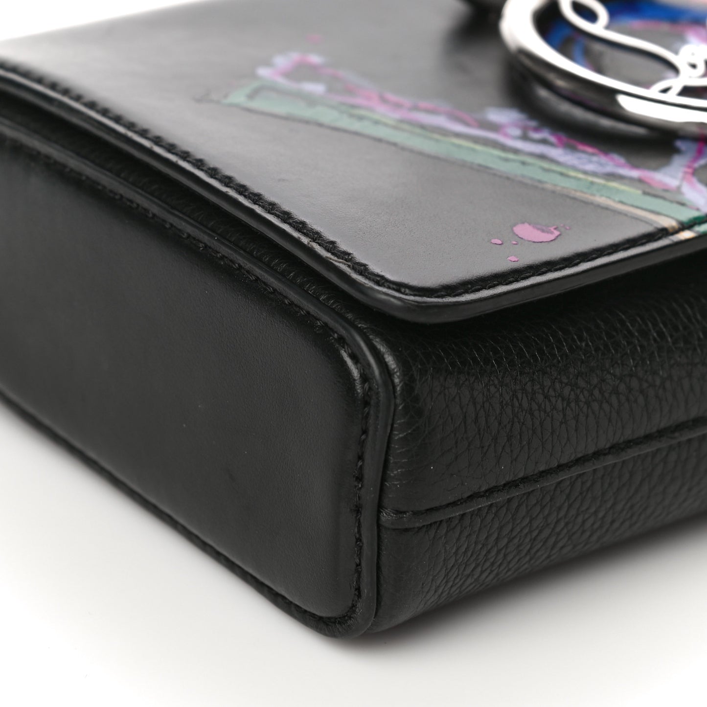 Calfskin Love RubyLou Clutch Black