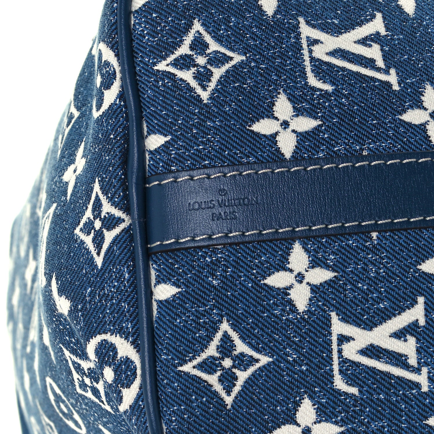 Louis Vuitton Monogram Jacquard Denim Speedy Bandouliere 25 Bleu 7 of 10