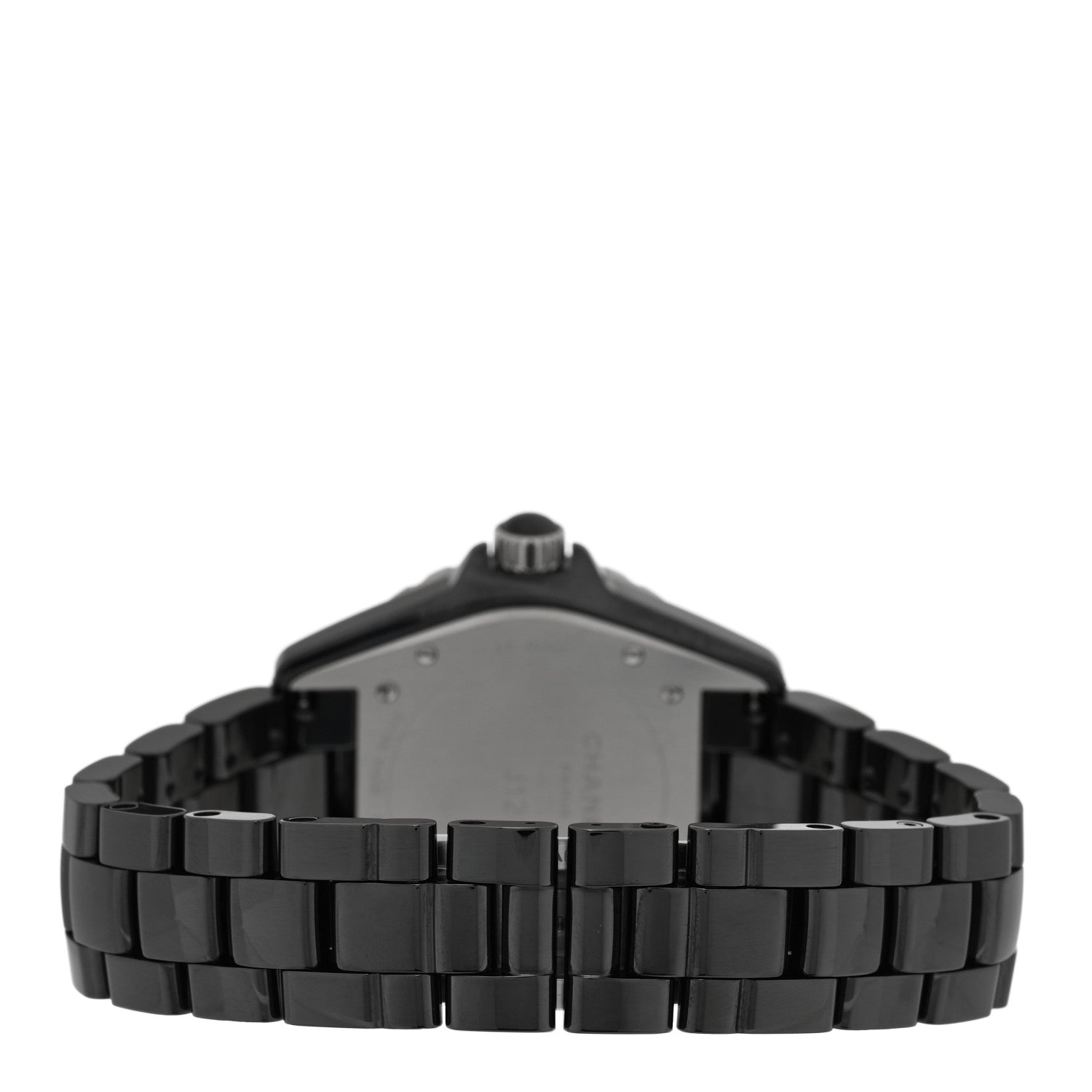 Chanel Stainless Steel Ceramic Diamond 38mm J12 Quartz Watch Black 3 of 4