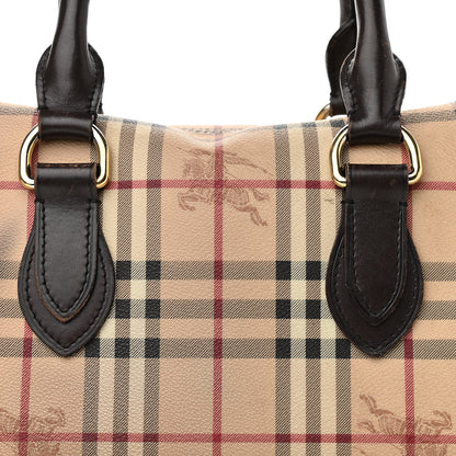 Burberry Haymarket Check Small Chester Bowling Bag Chocolate 8 of 22