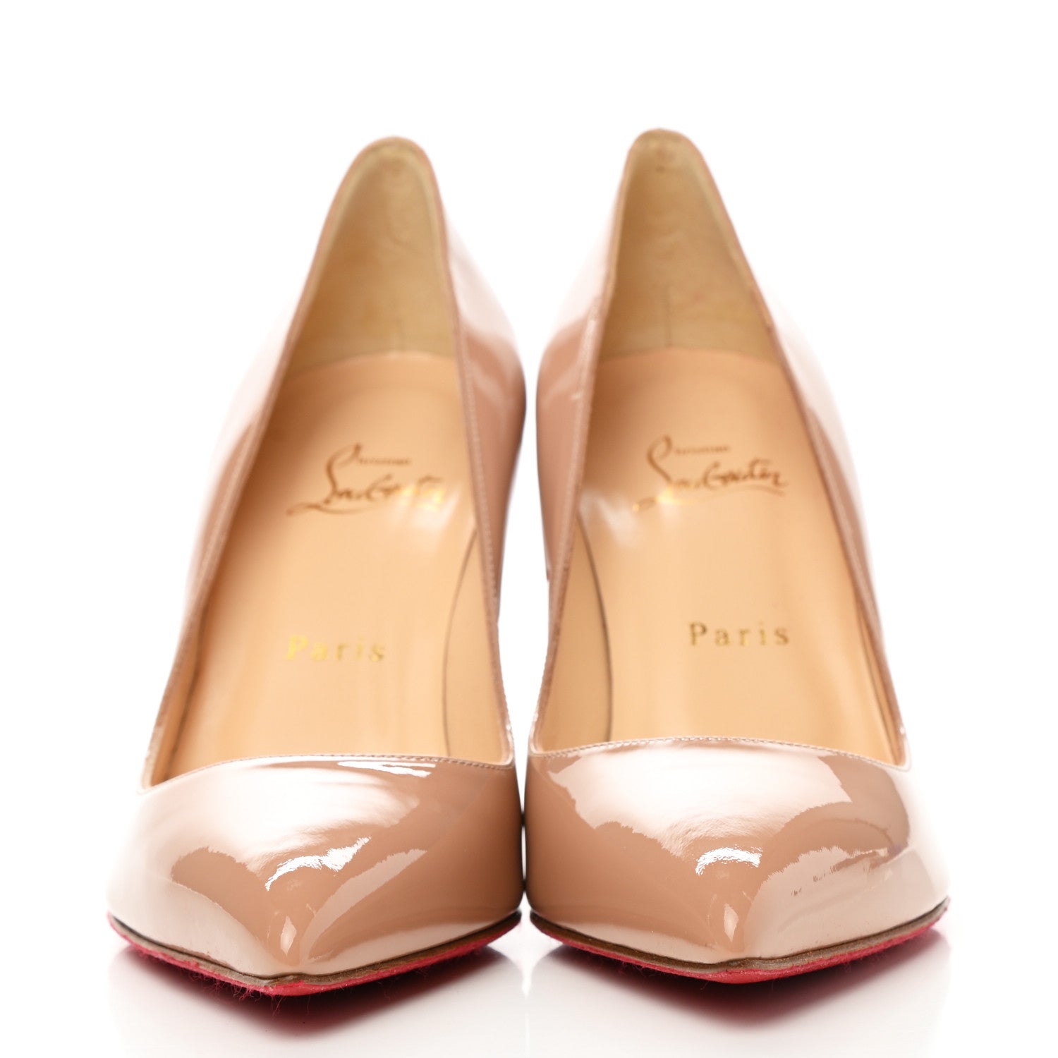 Christian Louboutin Patent Pigalle 85 Pumps 38.5 Nude 2 of 9