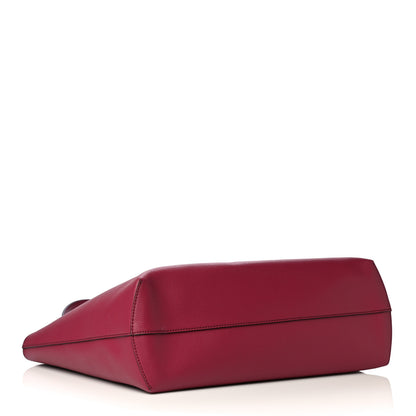Fendi Vitello Vienna Enamel F is Fendi Shopping Tote Black Cherry Taupe 8 of 9