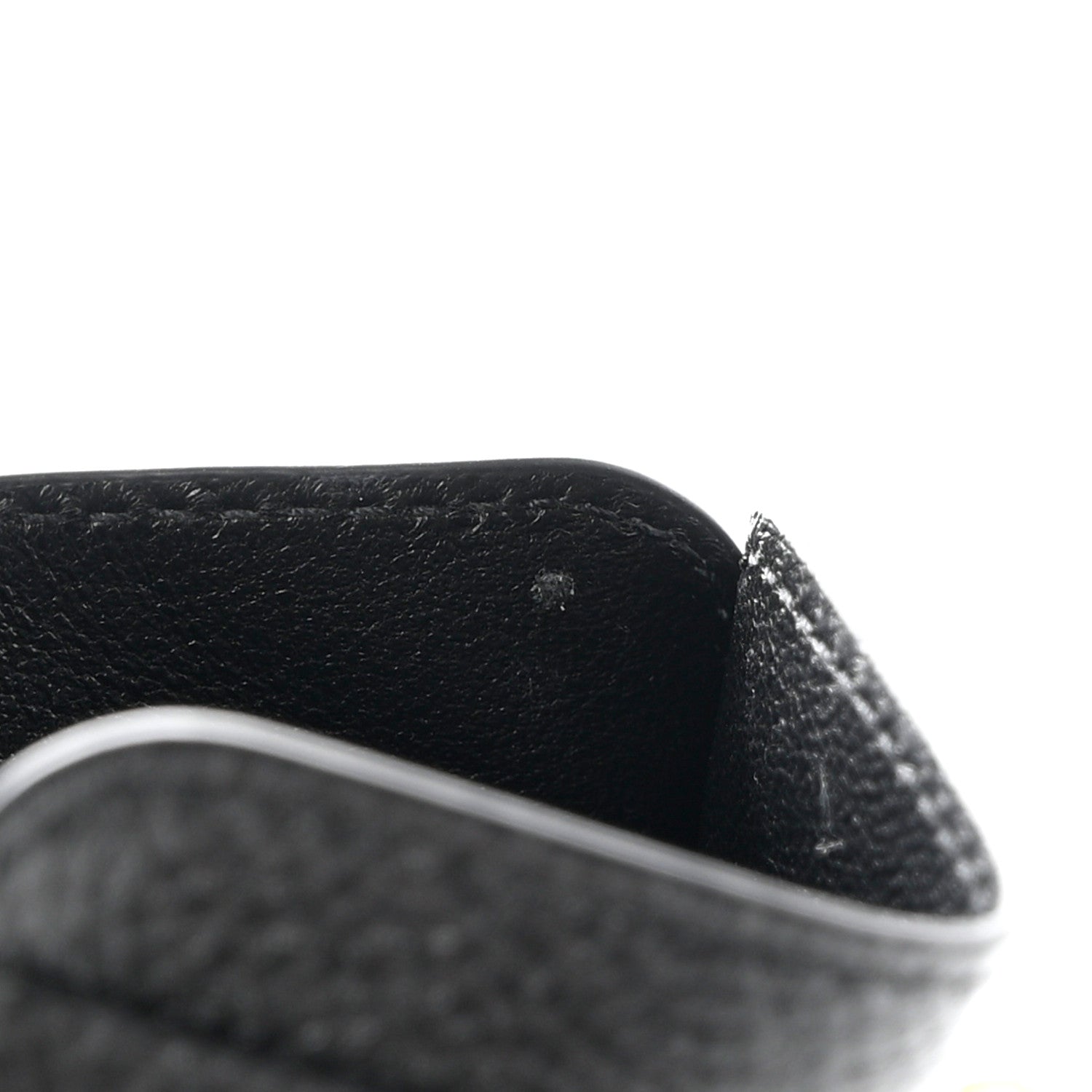 Balenciaga Grained Calfskin Logo Cash Rounded Card Holder Black White 9 of 9