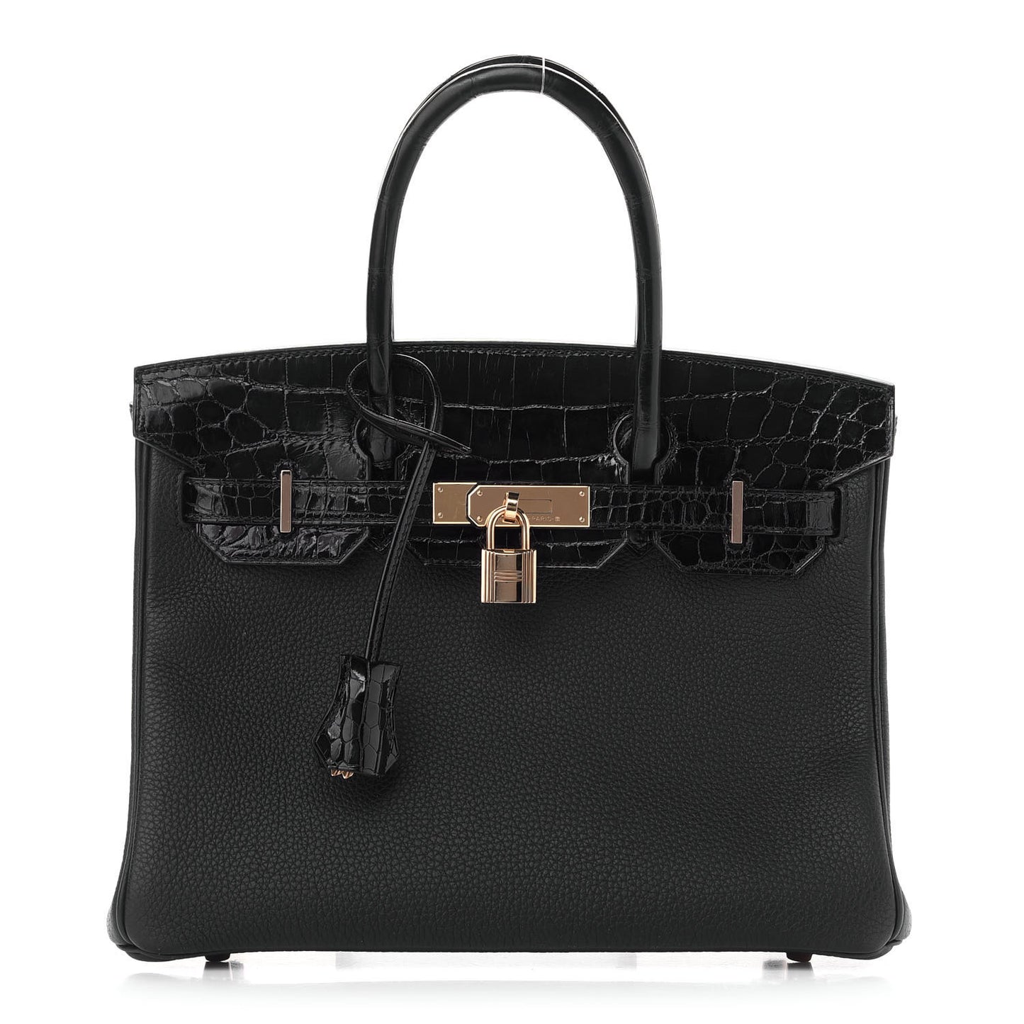 Togo Shiny Niloticus Crocodile Birkin Touch 30 Black