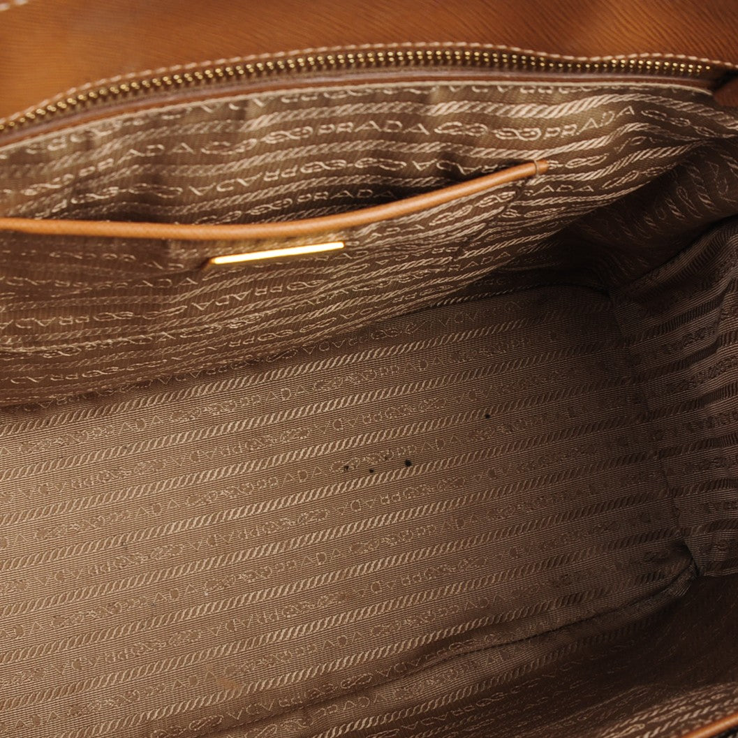 Prada Saffiano Lux Parabole Tote Caramel 11 of 11