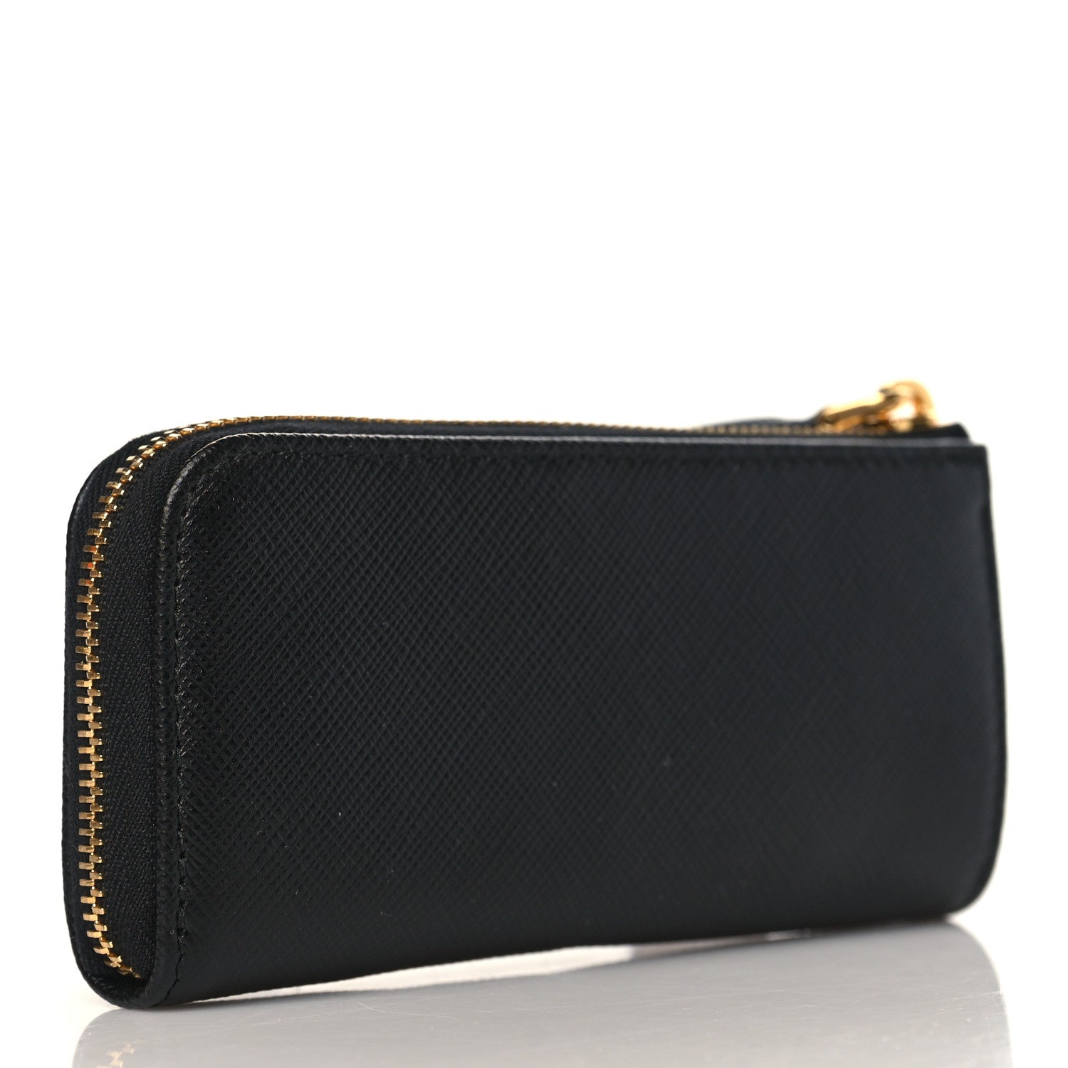 Prada Vitello Move Zip Around Keychain Black 3 of 7