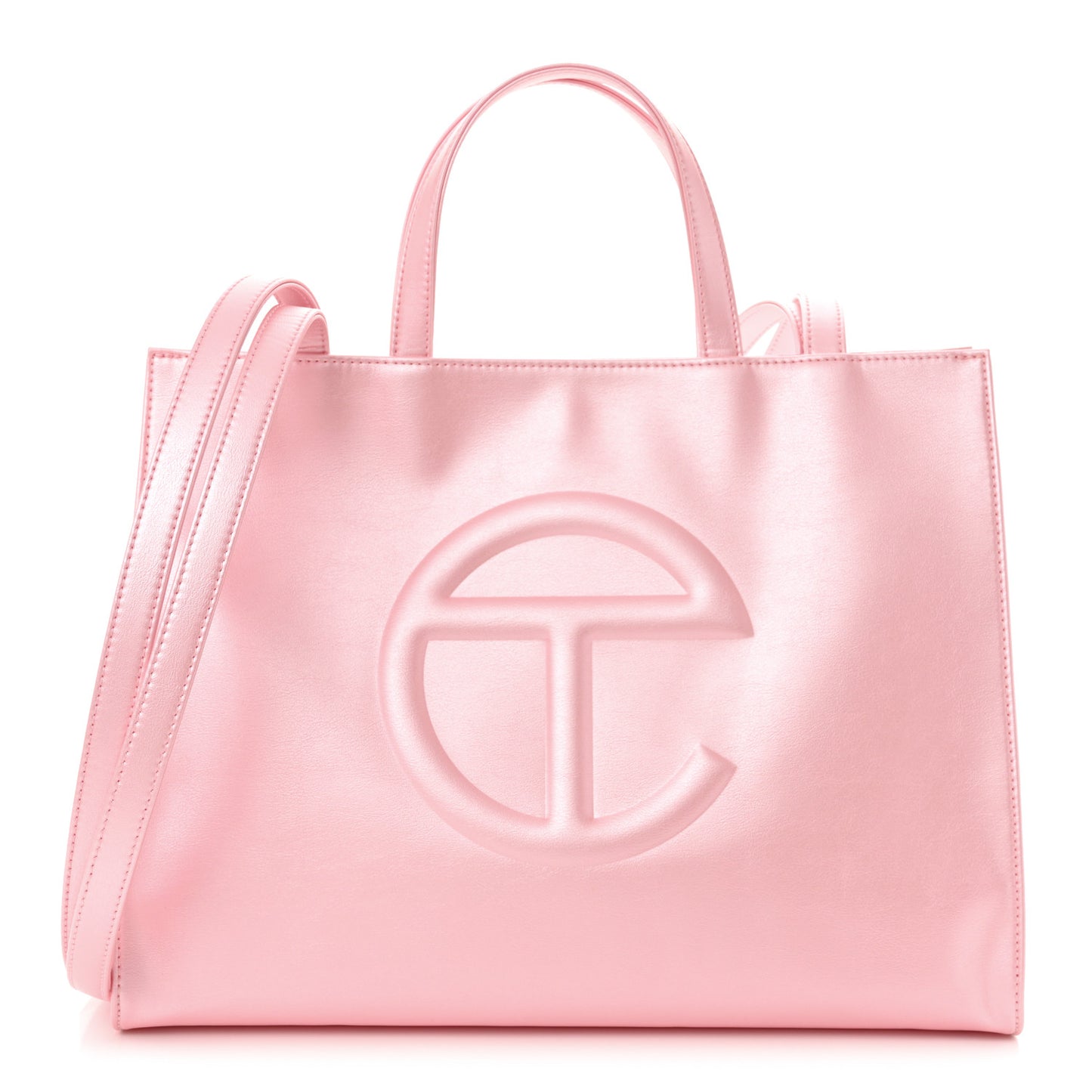 Metallic Vegan Leather Medium Shopping Bag Ballerina
