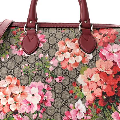 Gucci GG Supreme Monogram Blooms Medium Boston Beige Multicolor Dry Rose 8 of 10