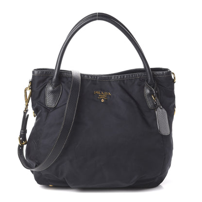 Prada Tessuto Nylon Vitello Daino Tote Blue 1 of 9