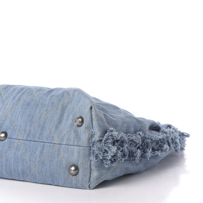 Chanel Denim Quilted Chain Hobo Light Blue 7 of 10