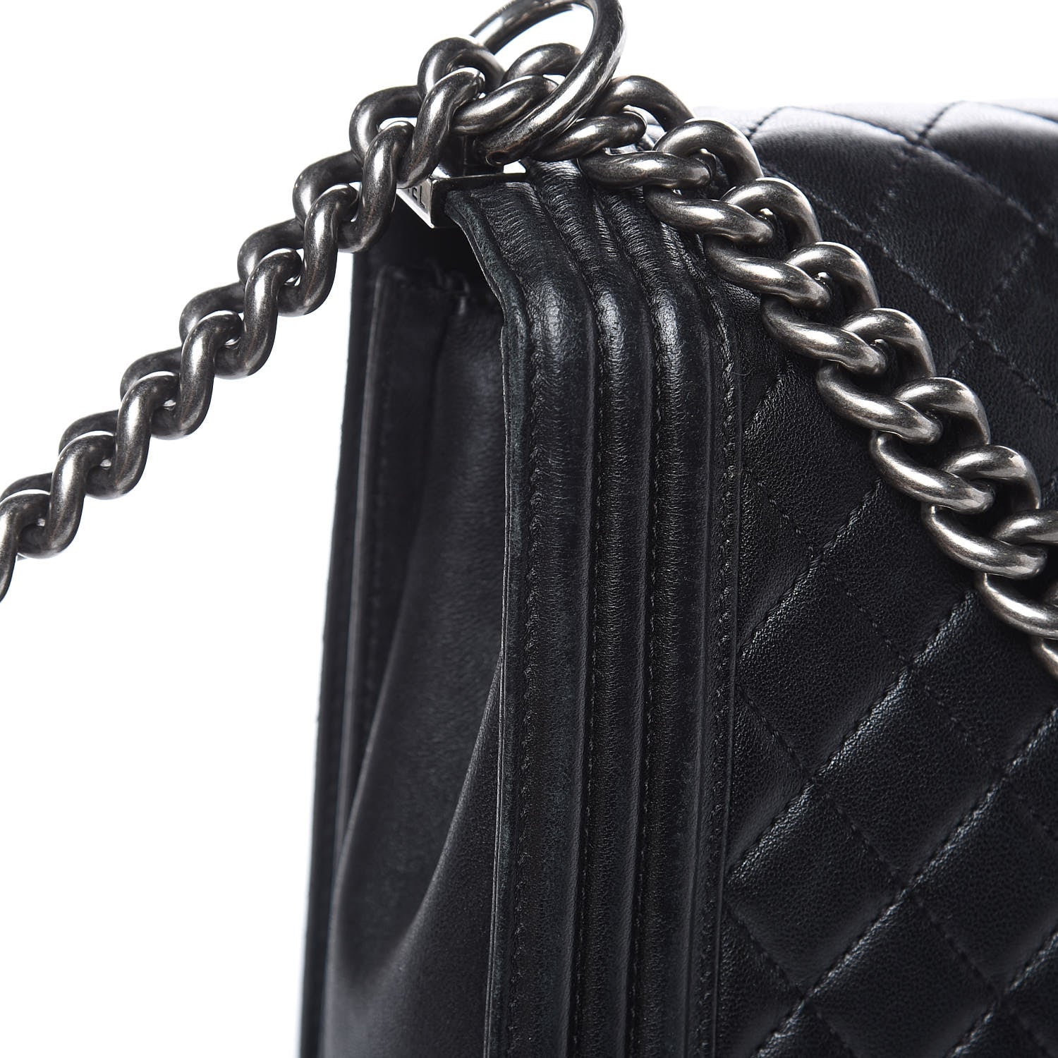 Chanel Lambskin Quilted Large Boy Flap Black 20 of 22