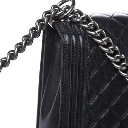 Chanel Lambskin Quilted Large Boy Flap Black 20 of 22