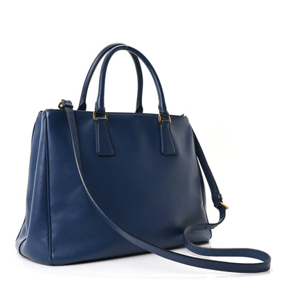 Prada Saffiano Lux Medium Galleria Double Zip Tote Blue 3 of 10