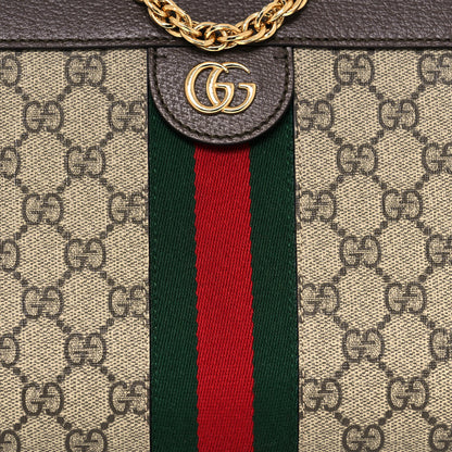 Gucci GG Supreme Monogram Web Small Ophidia Chain Shoulder Bag Brown 8 of 13