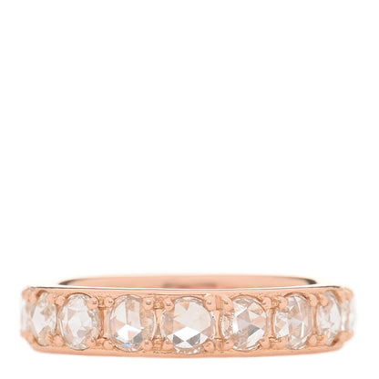 Tiffany 18K Rose Gold Diamond Metro Rose Cut Eternity Band Ring 46 3.75 3 of 4