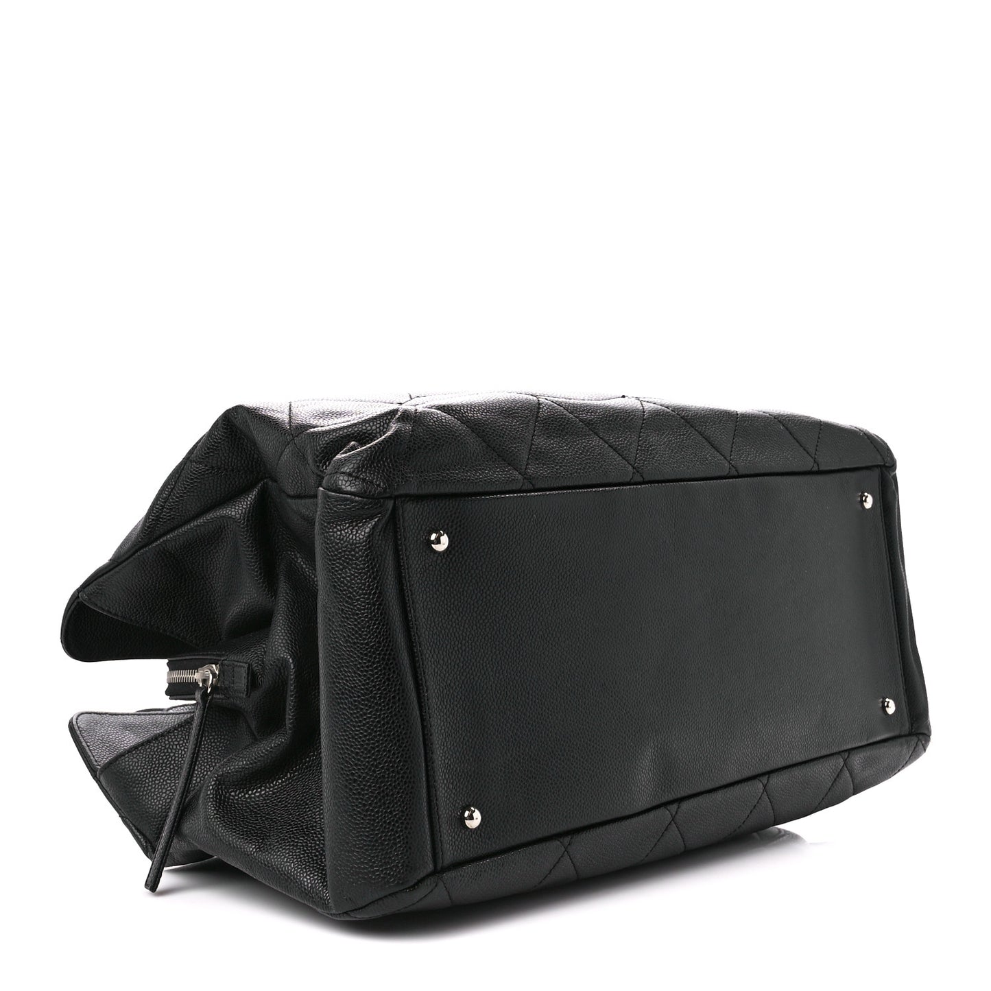 Soft Caviar Quilted CC Timeless Tote Black