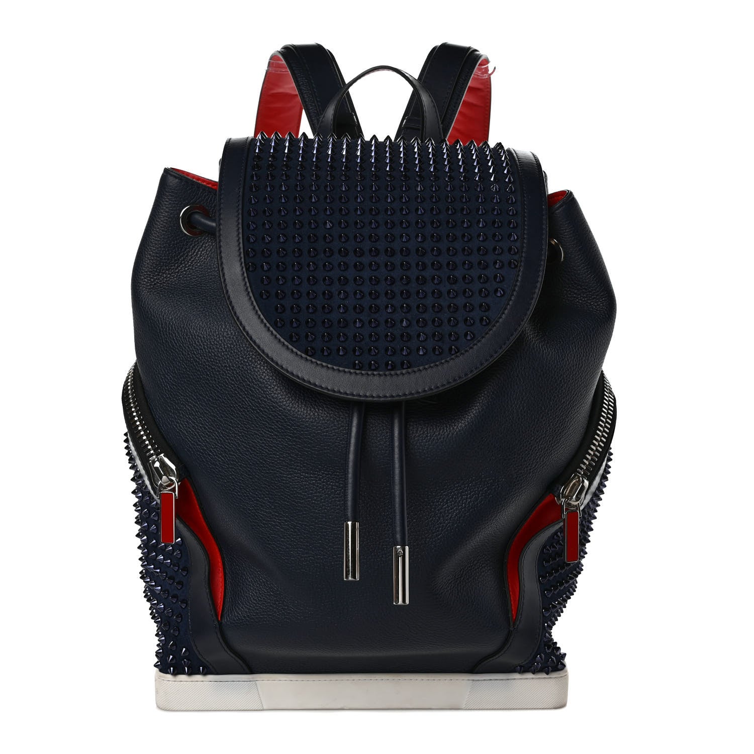 Christian Louboutin Calfskin Spiked Explorafunk Backpack Marine 1 of 10
