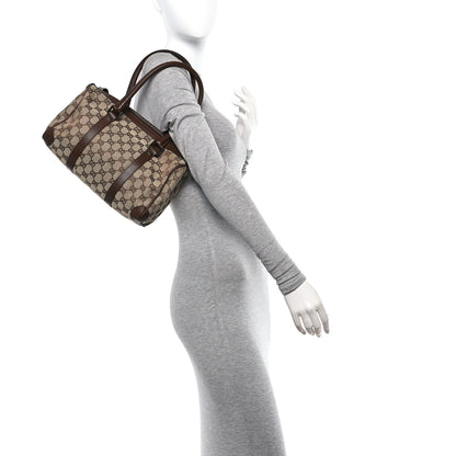 Gucci Monogram Mini Boston Dark Brown 2 of 14