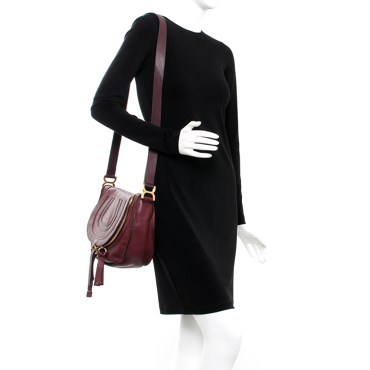 Chloe Calfskin Medium Marcie Crossbody Bag Plum Purple 2 of 11