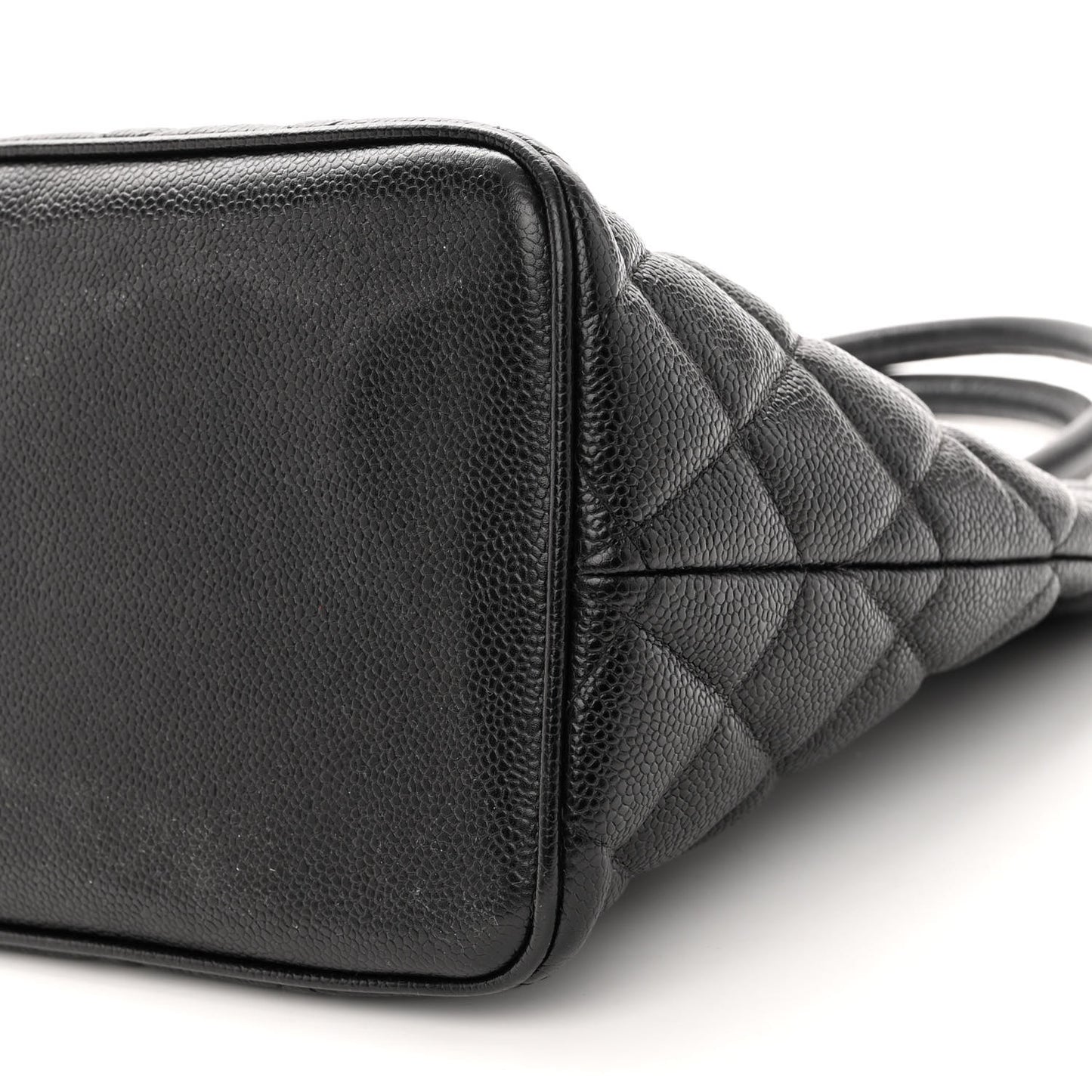 Caviar Quilted Medallion Tote Black