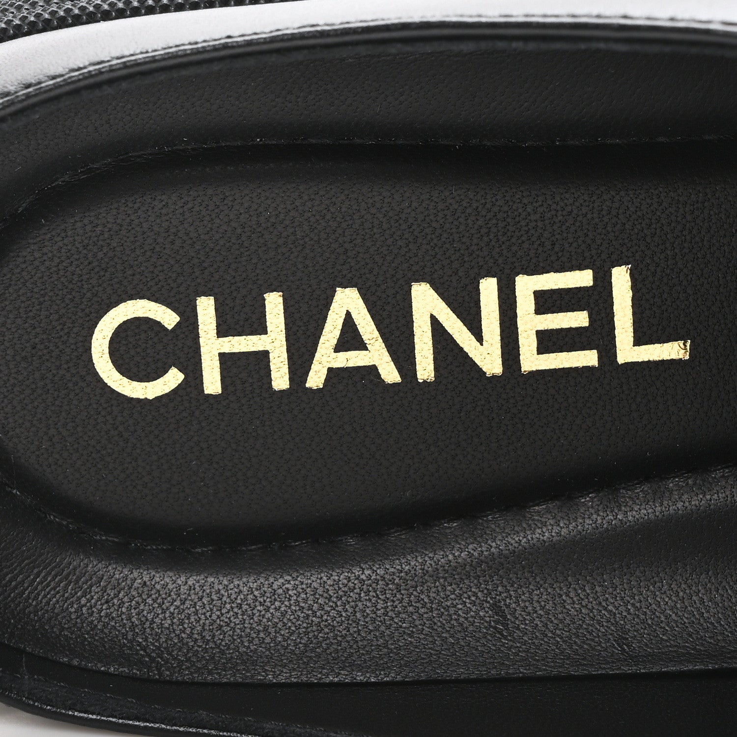 Chanel Lambskin Grosgrain Cap Toe Sneaker Mules 36 Black 8 of 9