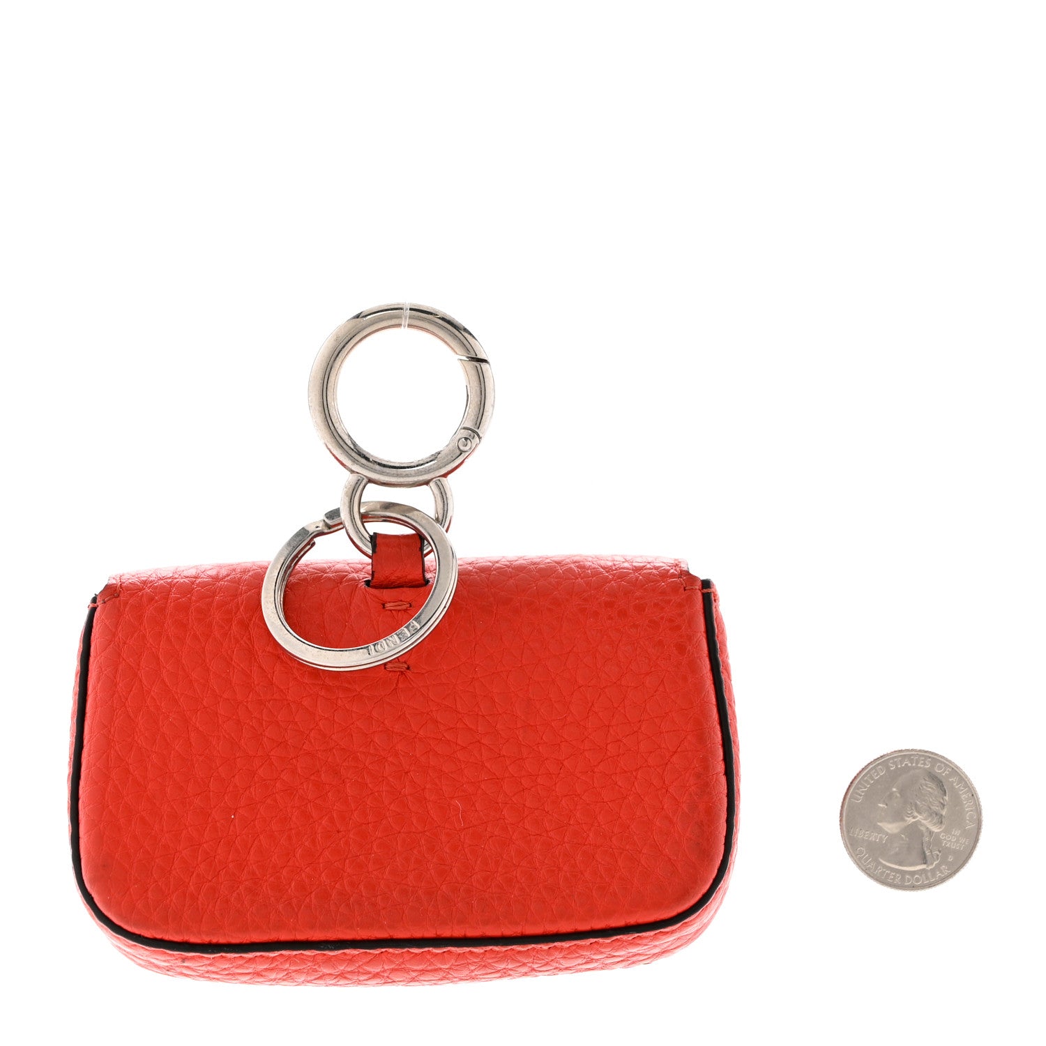 Fendi Cuoio Romano Micro Baguette Charm Papavero 2 of 6